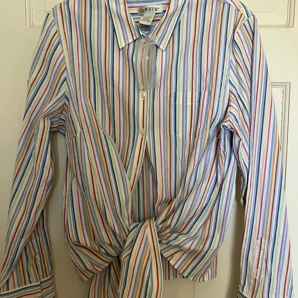 Orvis Striped Button-Up Shirt - Picture 1 of 6